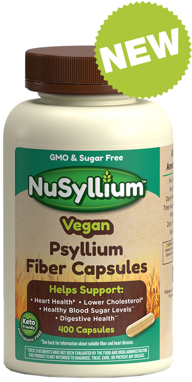 NuSyllium Natural Fiber Vegan Capsules (400 Count)