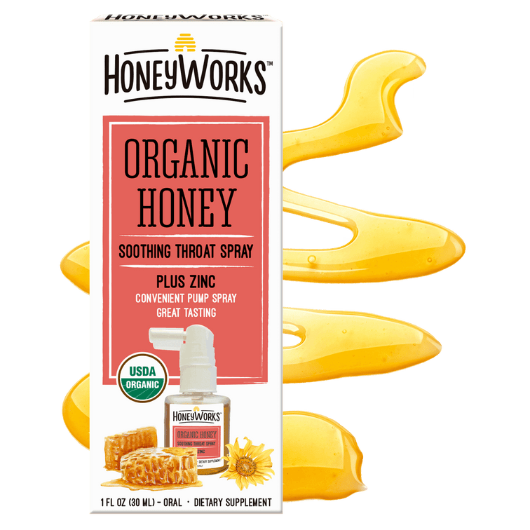 Honeyworks™ Organic Soothing Throat Spray – Plus Zinc - Lifelab Health LLC