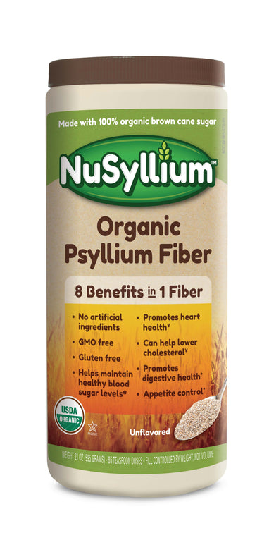 Nusyllium Unflavored Organic Fiber Powder 85 Dose - Lifelab Health LLC
