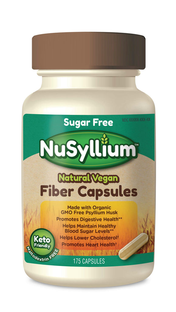 NuSyllium Natural Fiber Vegan Capsules (175 Count) - Lifelab Health LLC